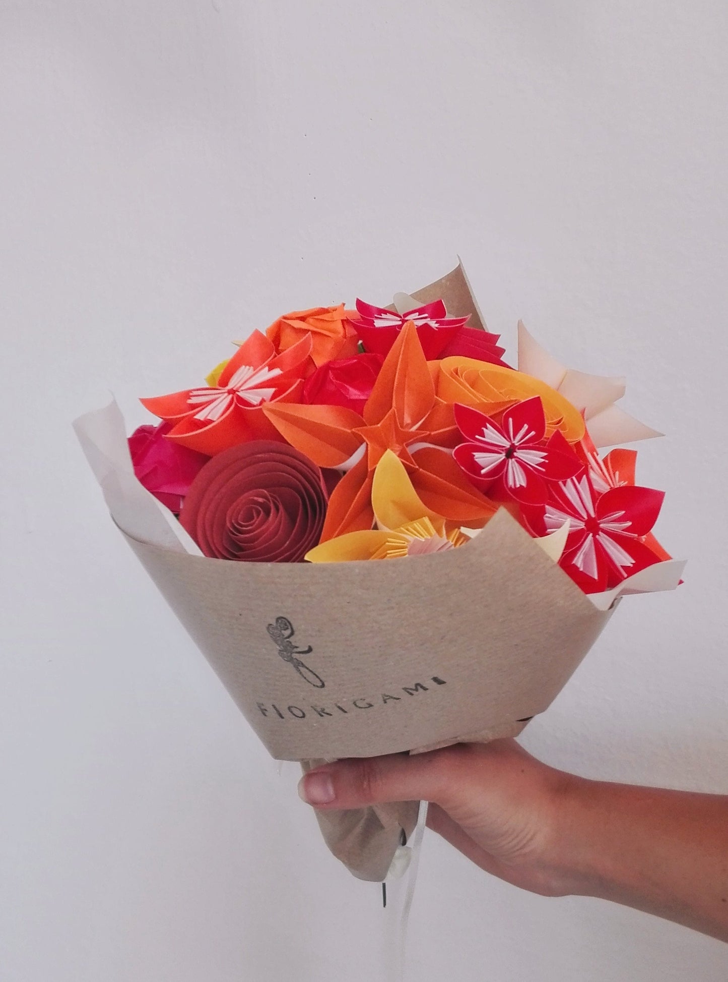 Mazzo di fiori origami - grande