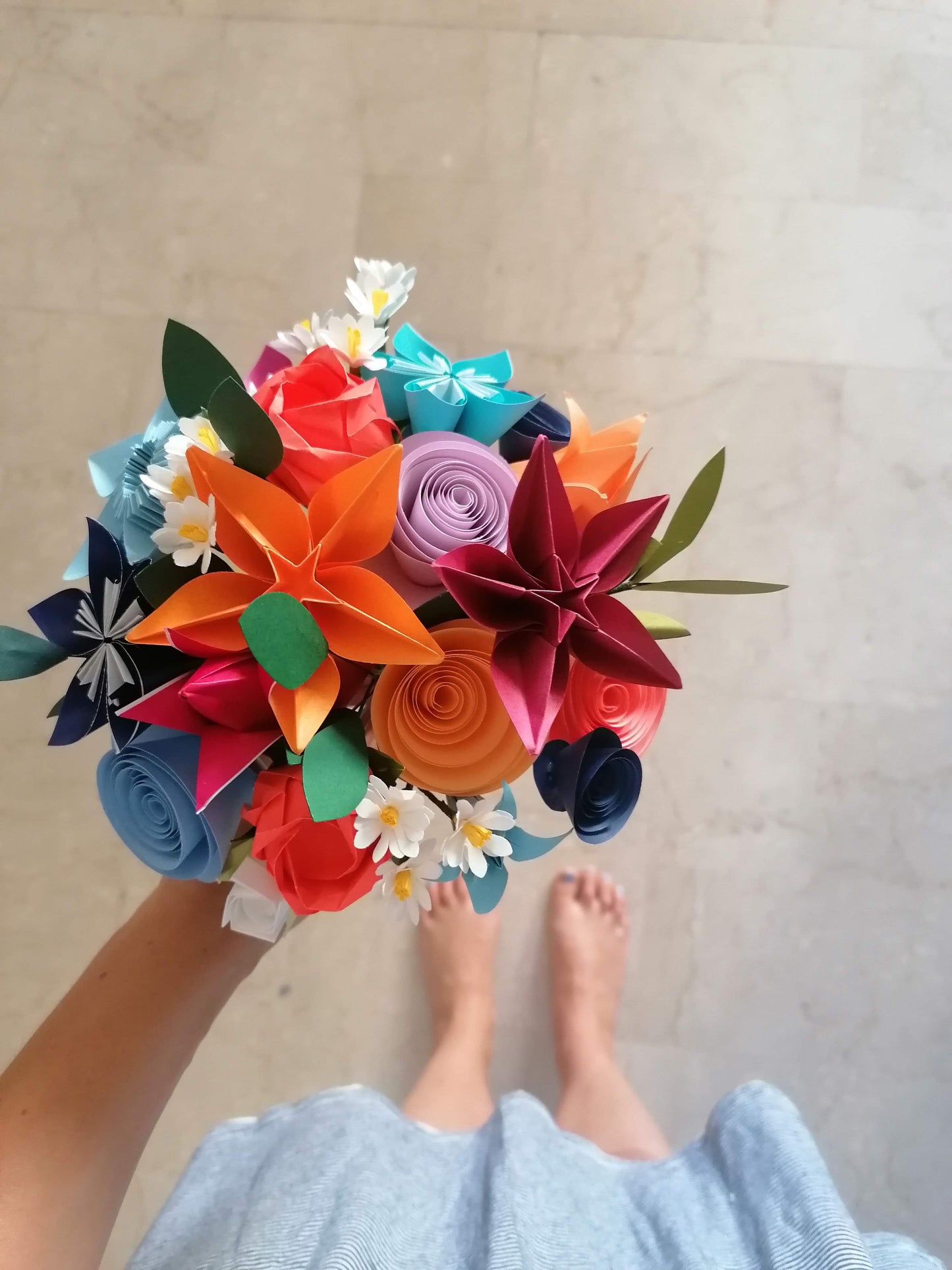 Mazzo di fiori origami - grande