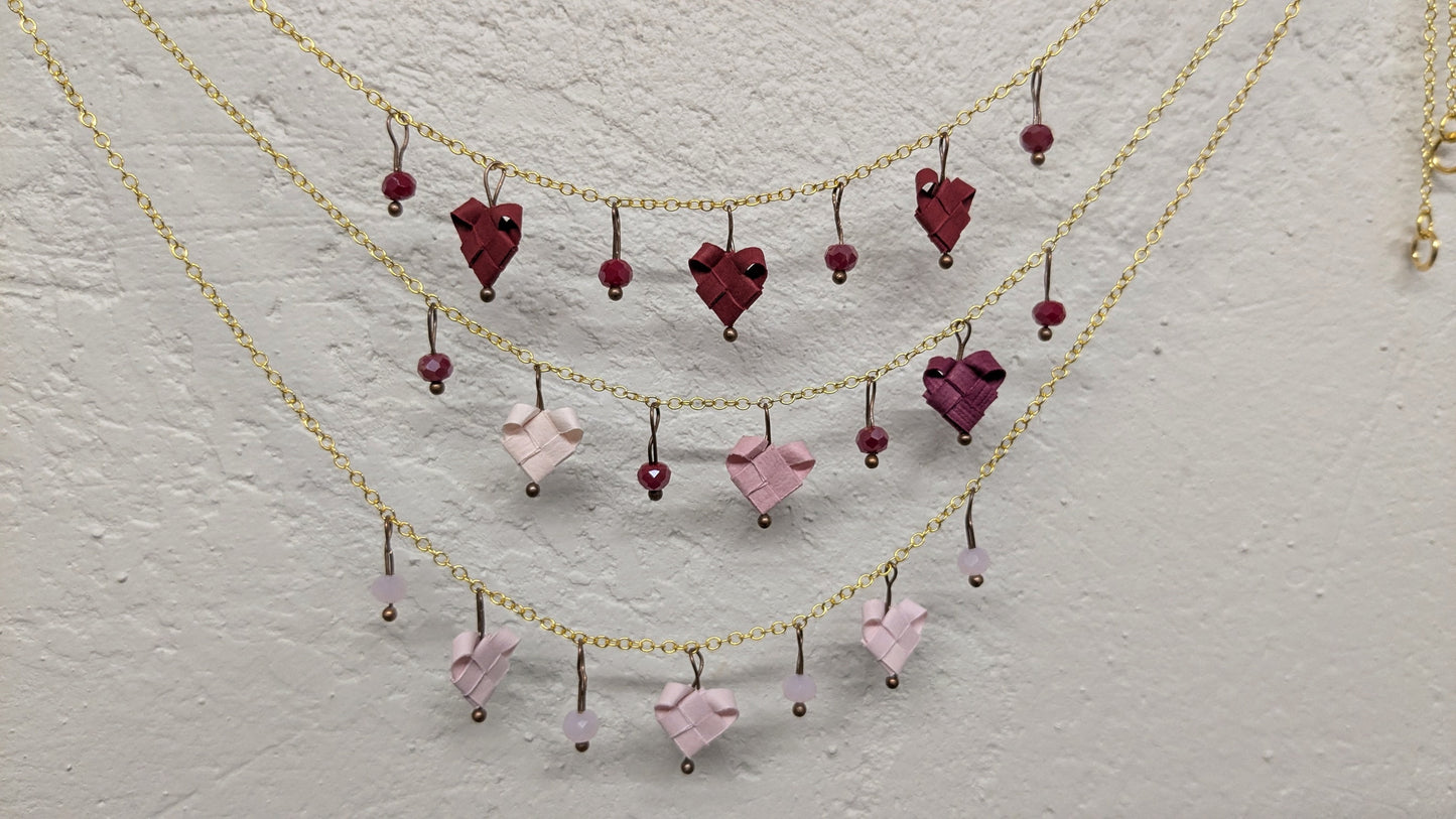 Necklace "INTRECCI" - mini hearts