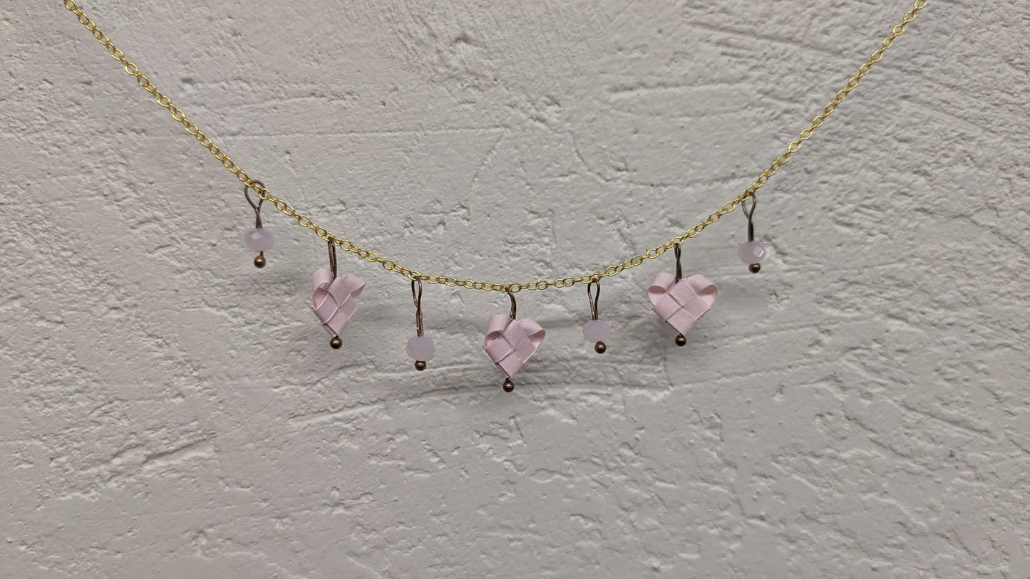 Necklace "INTRECCI" - mini hearts