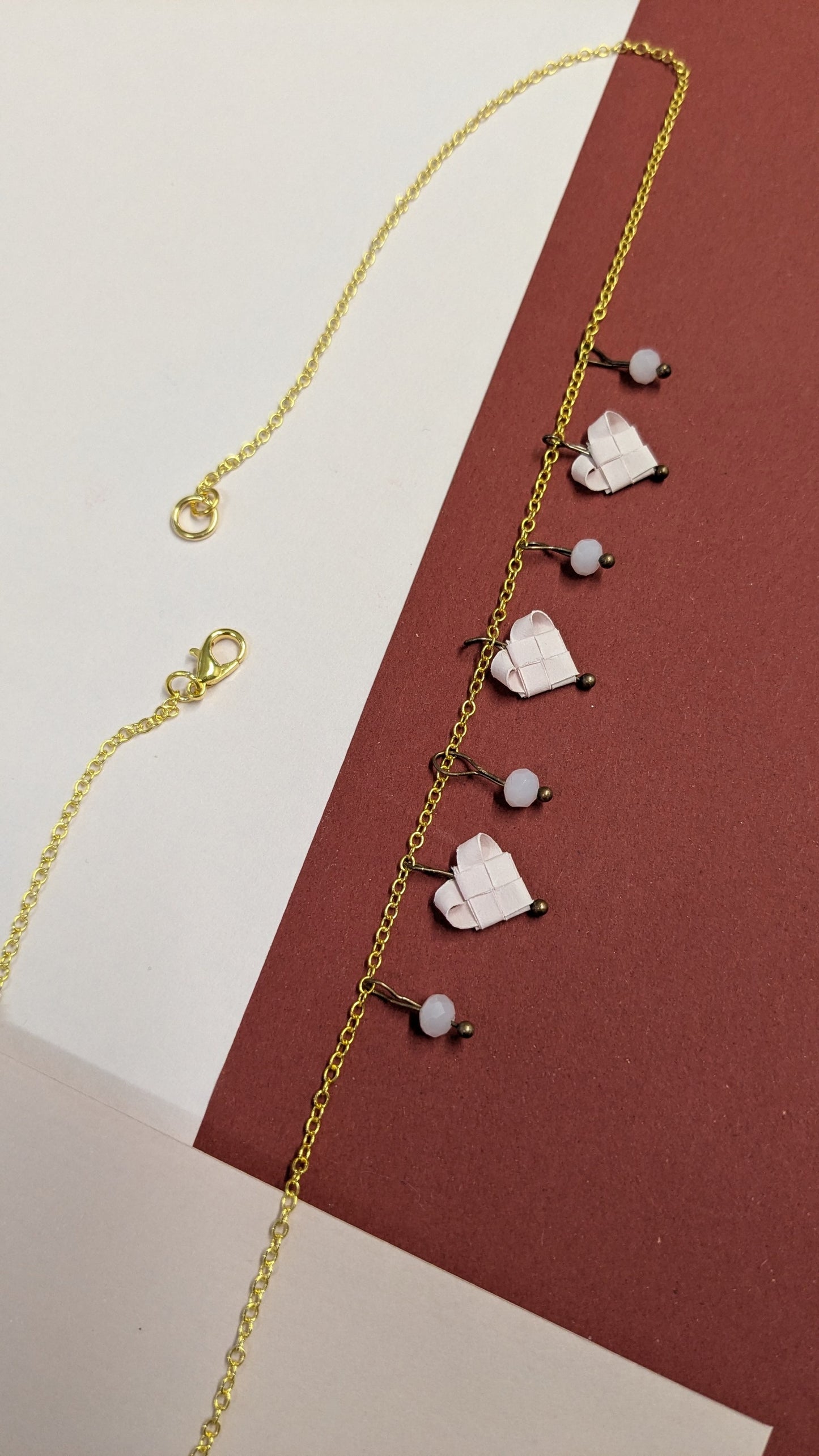 Necklace "INTRECCI" - mini hearts