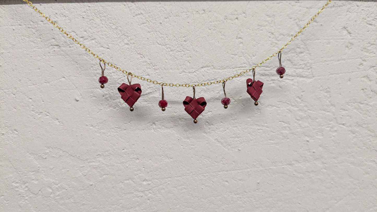 Necklace "INTRECCI" - mini hearts